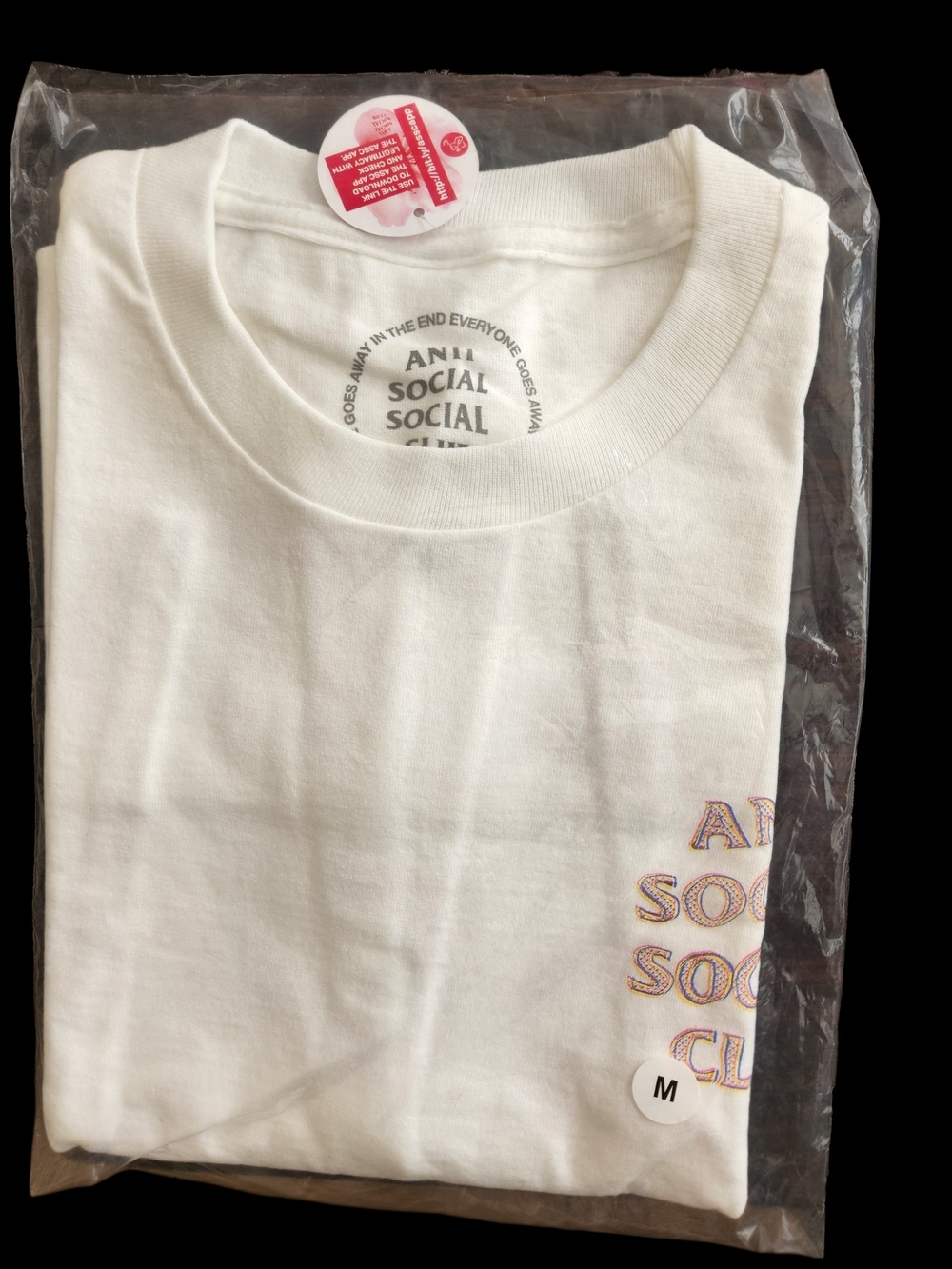 Anti Social Social Club Blurred Lines White T Shirt Size M